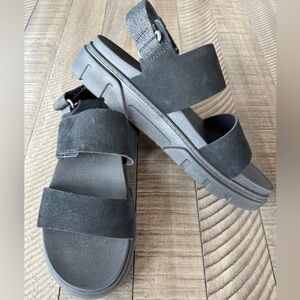 Timberland Greyfield 2-Strap Black Sandals Women's Size 9
